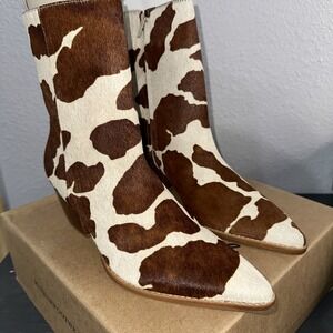 Matisse Size 8.5 Caty Brown Cow‎ Spot Cow hair Boots New with Box Western Boots